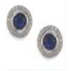 Carolee Royal Blue Button Earrings